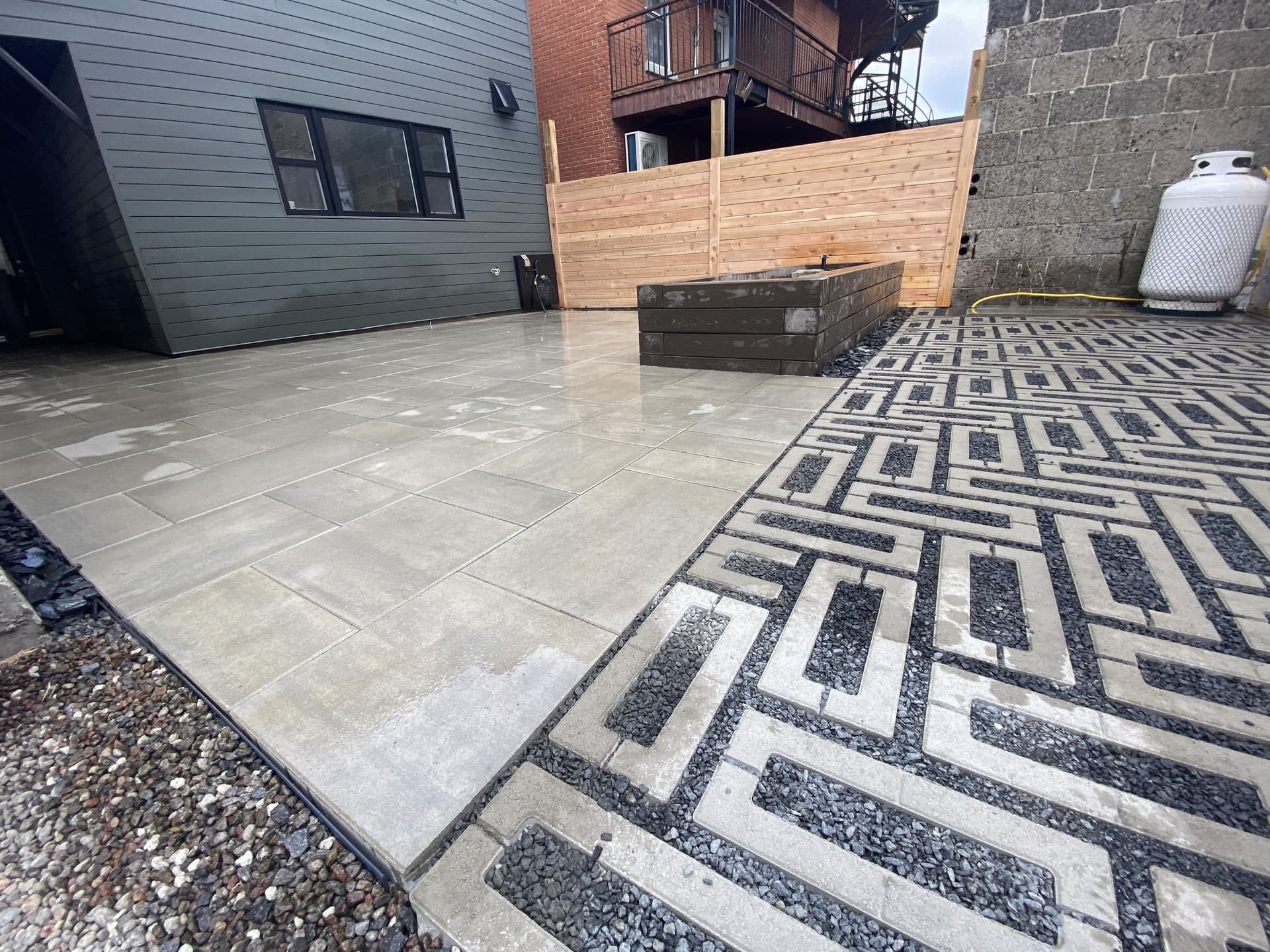 closer view of backyard