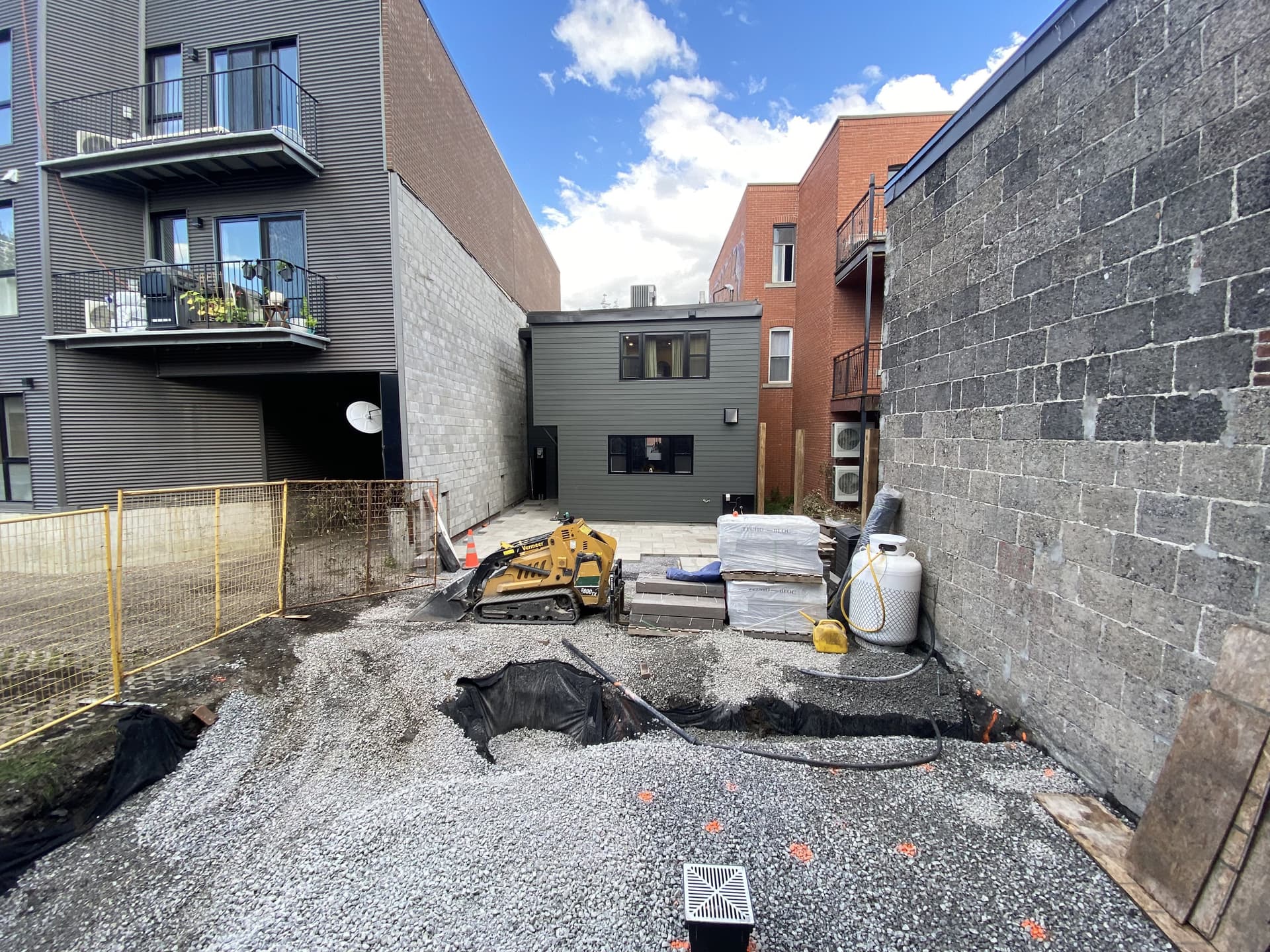 excavation garage drain